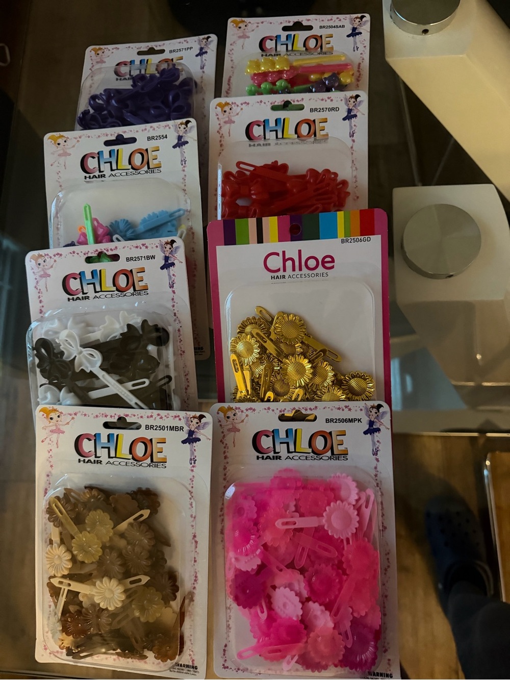Chloe Kids Hair Clips - Pink, Gold, Red, Purple, White, Blue, Brown